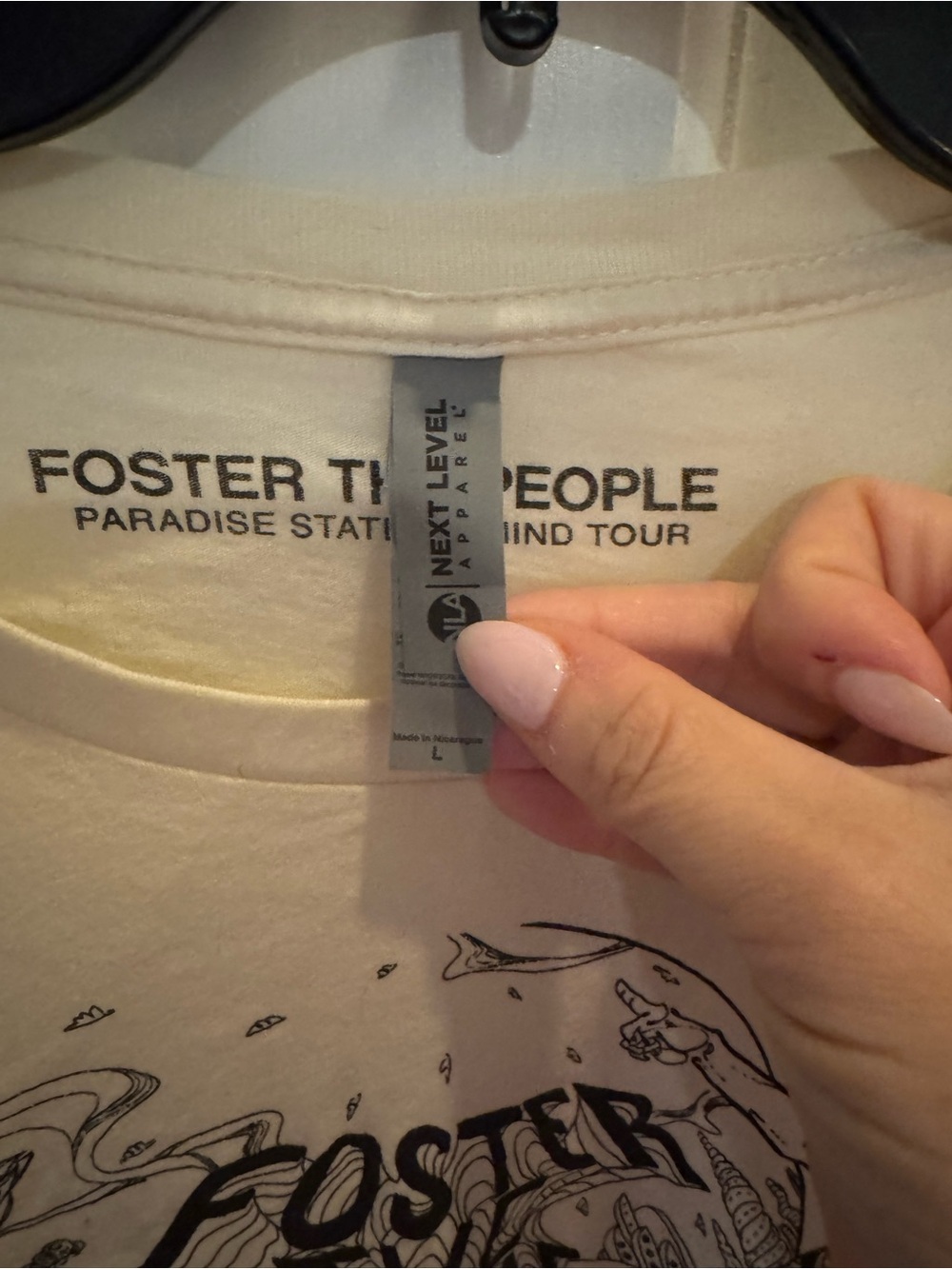 Foster the People Paradise State of Mind Tour Long Sleeve Band T-Shirt Cream - L - Picture 4 of 4